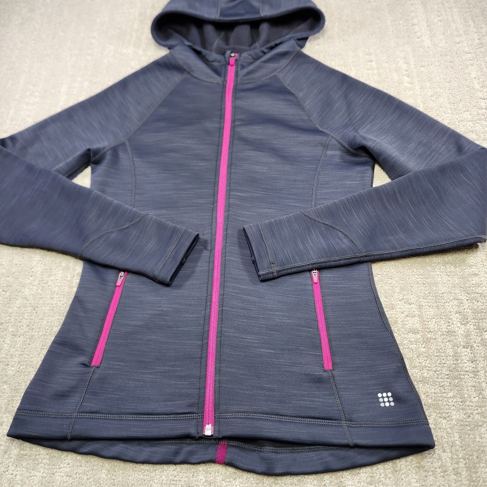 Title Nine Jacket Women XS Full Zip Heather Gray Fleece Golf Hoodie Performance - Picture 1 of 9
